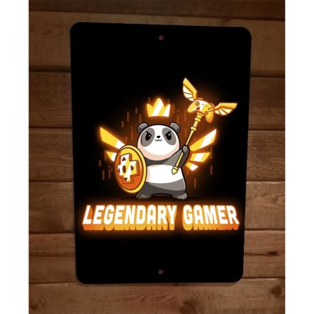 Legendary Gamer Panda Zelda 8x12‎ Metal Wall Sign